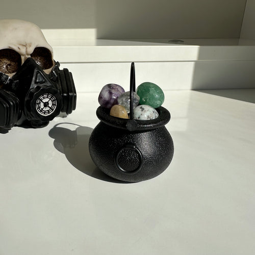 Crystal Confetti Cauldron - Milky Way Creations - Sydney - Crystal - Crystals - Candles - Soap - Howlite - Amethyst - Ethically Sources - Stones - gemstones - wholesale - amazonite