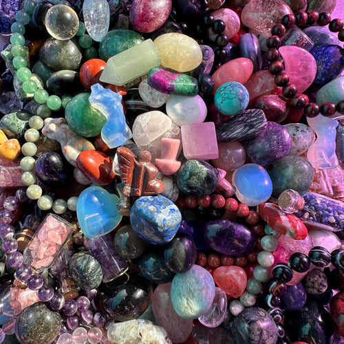 Crystal Confetti Scoops - Milky Way Creations - Sydney - Crystal - Crystals - Candles - Soap - Howlite - Amethyst - Ethically Sources - Stones - gemstones - wholesale - amazonite