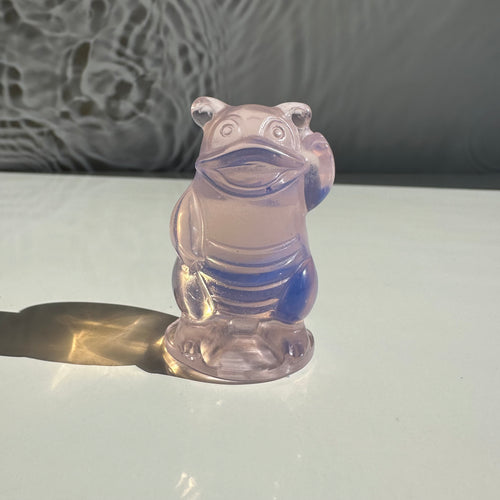 Pink Opalite Slowbro Figurine - Milky Way Creations - Sydney - Crystal - Crystals - Candles - Soap - Howlite - Amethyst - Ethically Sources - Stones - gemstones - wholesale - amazonite
