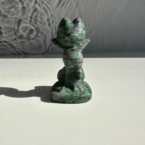 Ruby Zoisite Treecko Figurine - Milky Way Creations - Sydney - Crystal - Crystals - Candles - Soap - Howlite - Amethyst - Ethically Sources - Stones - gemstones - wholesale - amazonite