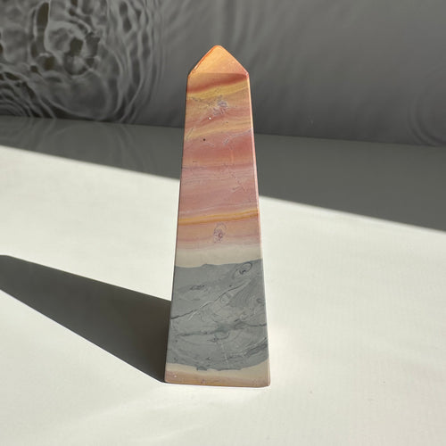 Pink Polychrome Jasper Obelisk - Milky Way Creations - Sydney - Crystal - Crystals - Candles - Soap - Howlite - Amethyst - Ethically Sources - Stones - gemstones - wholesale - amazonite
