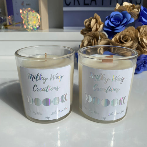 Medium Soy Candle - Milky Way Creations - Sydney - Crystal - Crystals - Candles - Soap - Howlite - Amethyst - Ethically Sources - Stones - gemstones - wholesale - amazonite