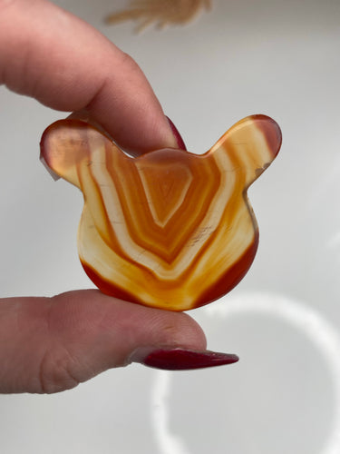 Carnelian Mickey Head - Milky Way Creations - Sydney - Crystal - Crystals - Candles - Soap - Howlite - Amethyst - Ethically Sources - Stones - gemstones - wholesale - amazonite
