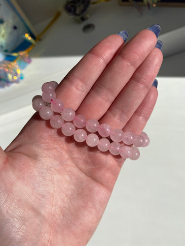 Rose Quartz Bracelet (Opaque) - Milky Way Creations - Sydney - Crystal - Crystals - Candles - Soap - Howlite - Amethyst - Ethically Sources - Stones - gemstones - wholesale - amazonite