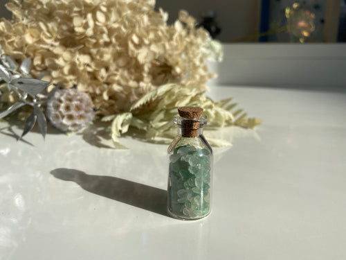 Green Aventurine Crystal Chip Jar - Milky Way Creations - Sydney - Crystal - Crystals - Candles - Soap - Howlite - Amethyst - Ethically Sources - Stones - gemstones - wholesale - amazonite
