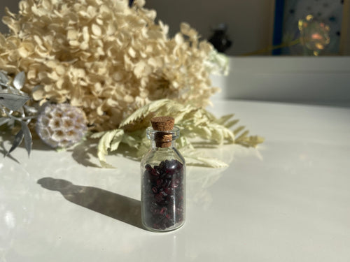 Garnet Crystal Chip Jar - Milky Way Creations - Sydney - Crystal - Crystals - Candles - Soap - Howlite - Amethyst - Ethically Sources - Stones - gemstones - wholesale - amazonite