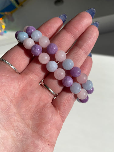 Mixed Crystal Bracelet - Milky Way Creations - Sydney - Crystal - Crystals - Candles - Soap - Howlite - Amethyst - Ethically Sources - Stones - gemstones - wholesale - amazonite