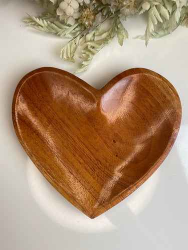 Wooden Heart Tumble Bowl - Milky Way Creations - Sydney - Crystal - Crystals - Candles - Soap - Howlite - Amethyst - Ethically Sources - Stones - gemstones - wholesale - amazonite