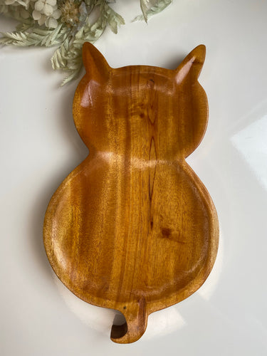 Wooden Cat Tumble Bowl - Milky Way Creations - Sydney - Crystal - Crystals - Candles - Soap - Howlite - Amethyst - Ethically Sources - Stones - gemstones - wholesale - amazonite