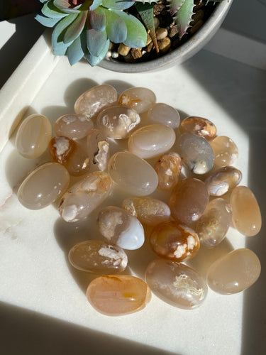 Flower Agate Tumbles - Milky Way Creations - Sydney - Crystal - Crystals - Candles - Soap - Howlite - Amethyst - Ethically Sources - Stones - gemstones - wholesale - amazonite