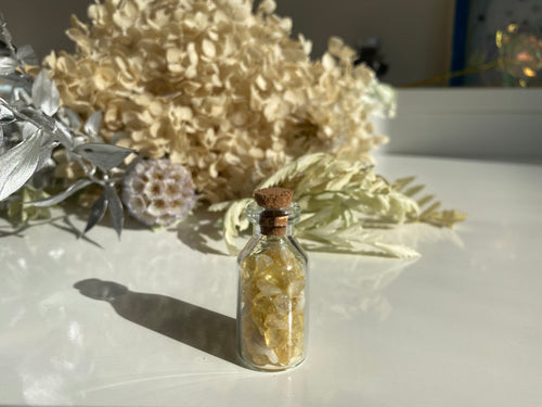 Citrine Crystal Chip Jar - Milky Way Creations - Sydney - Crystal - Crystals - Candles - Soap - Howlite - Amethyst - Ethically Sources - Stones - gemstones - wholesale - amazonite